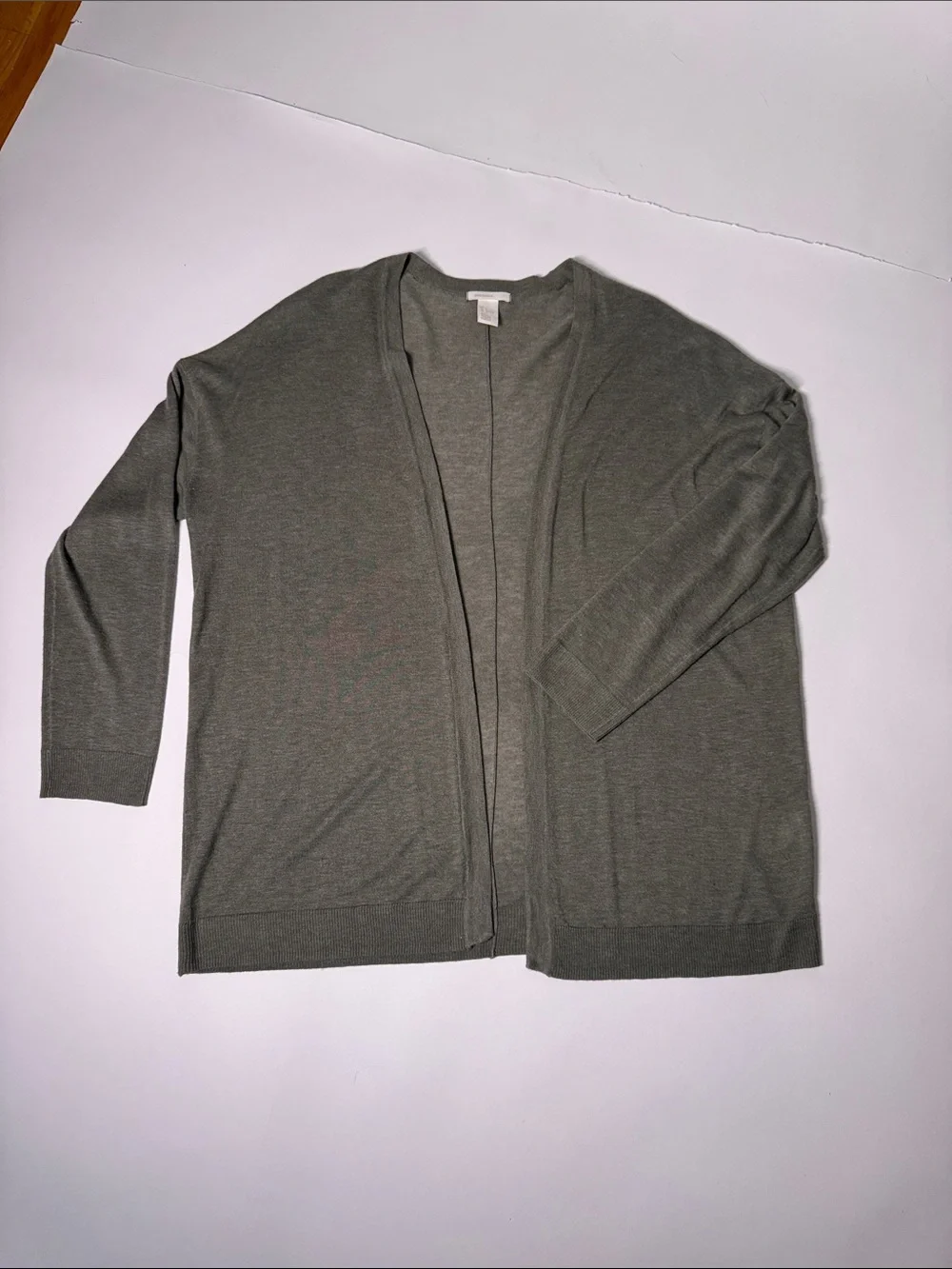 Lightweight Open-Front Women’s Cardigan Sweater - Army Green